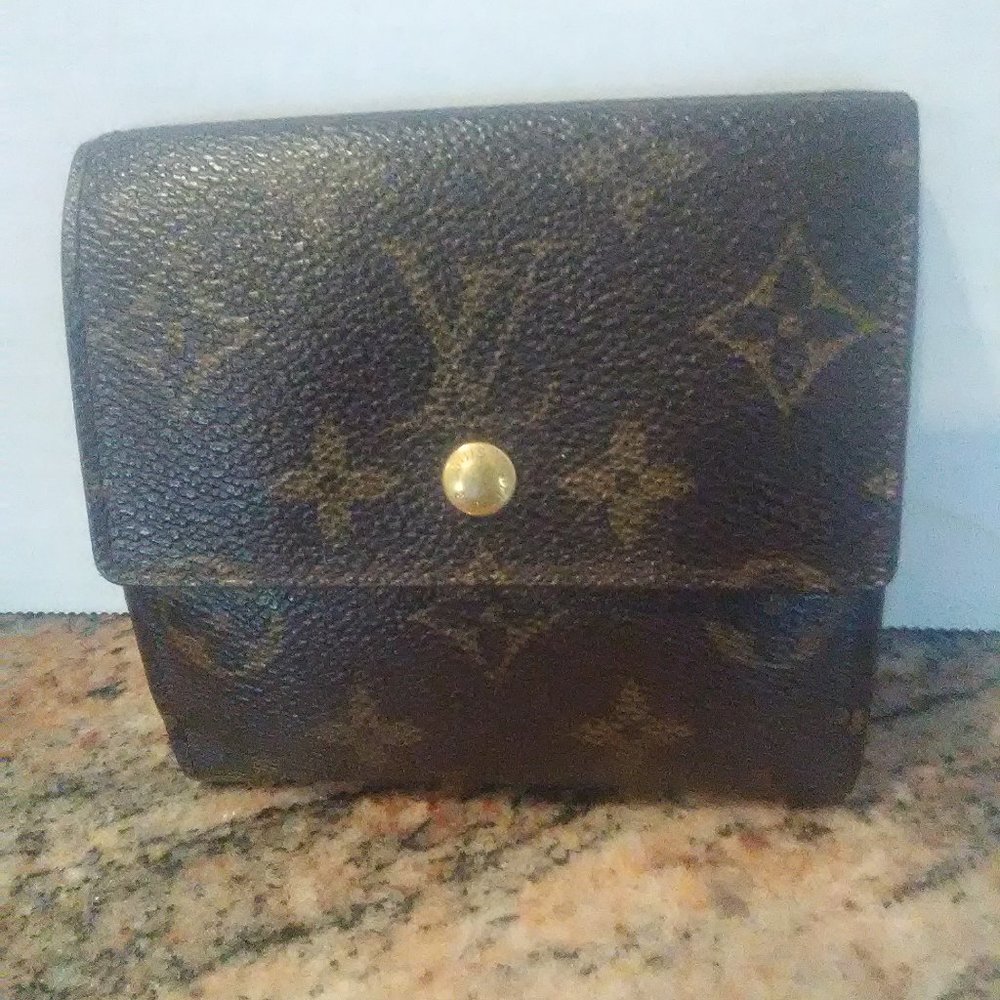 VINTAGE LOUIS VUITTON ELSIE MONOGRAM CANVAS TRIFOLD COMPACT WALLET
